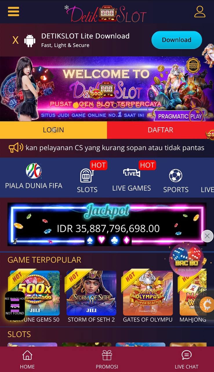 Preview halaman utama DETIKSLOT