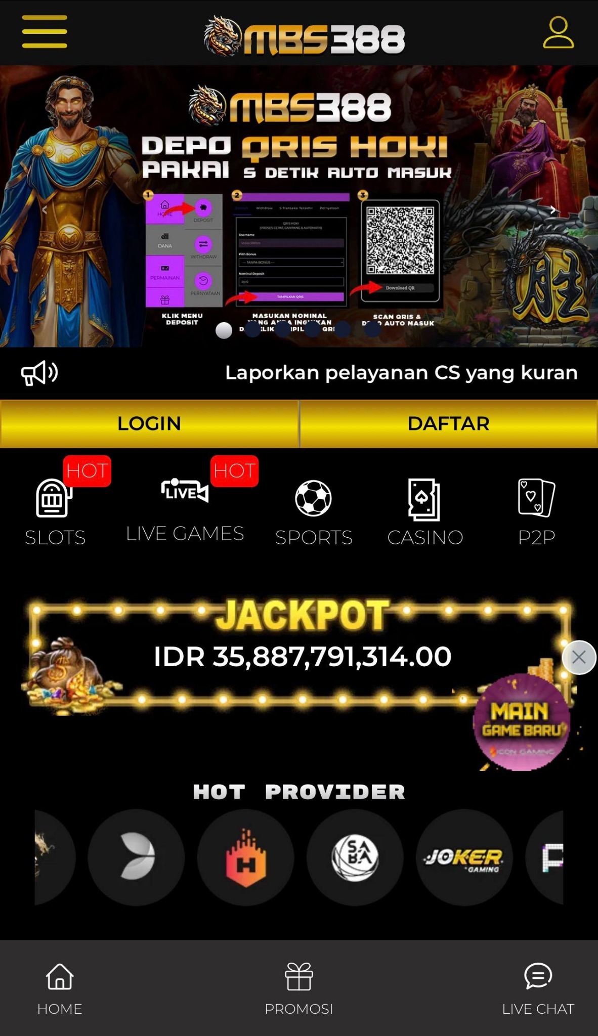 Preview halaman utama MBS388